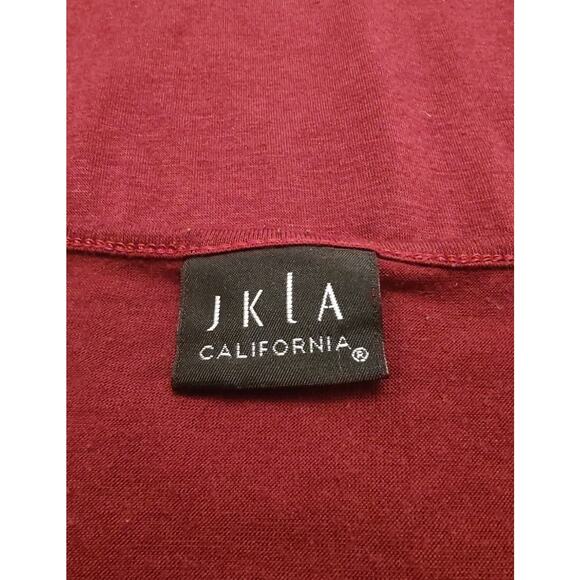 JKLA California Top Burgundy Embroidered Applique on Front Size Medium Made USA - Picture 3 of 7